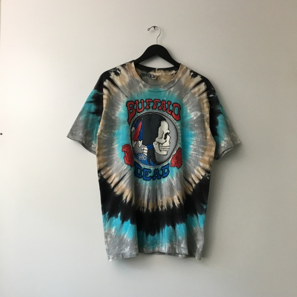 Vintage 1990 Grateful Dead Buffalo Tee 90s Shirt - Picture 2 of 8